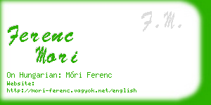 ferenc mori business card